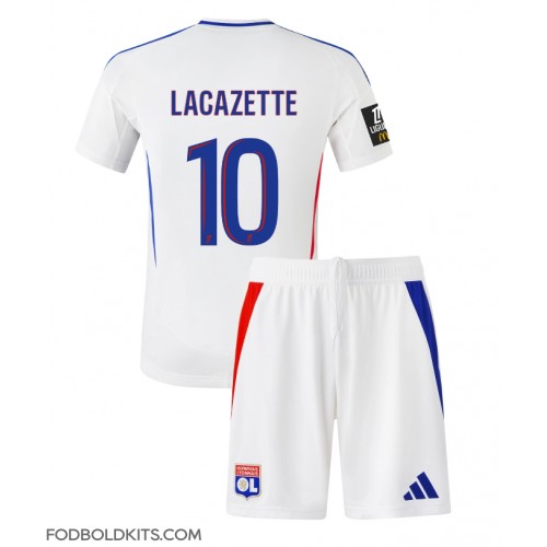 Olympique Lyonnais Alexandre Lacazette #10 Hjemmebanesæt Børn 2024-25 Kortærmet (+ Korte bukser)